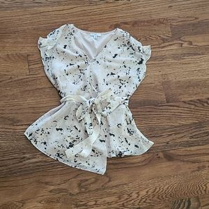 Halston Chiffon Top Small